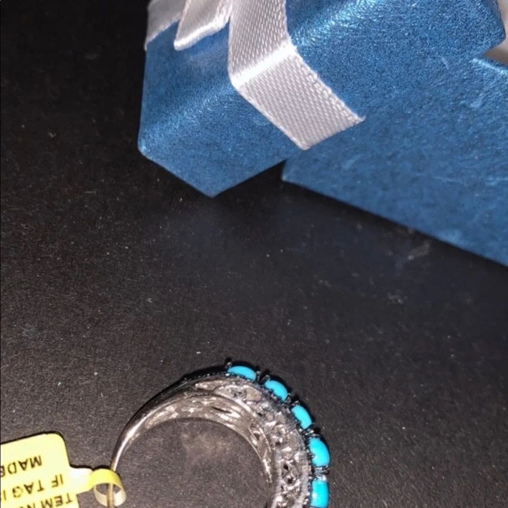 💍 New! Genuine Sleeping Beauty Turquoise Ring